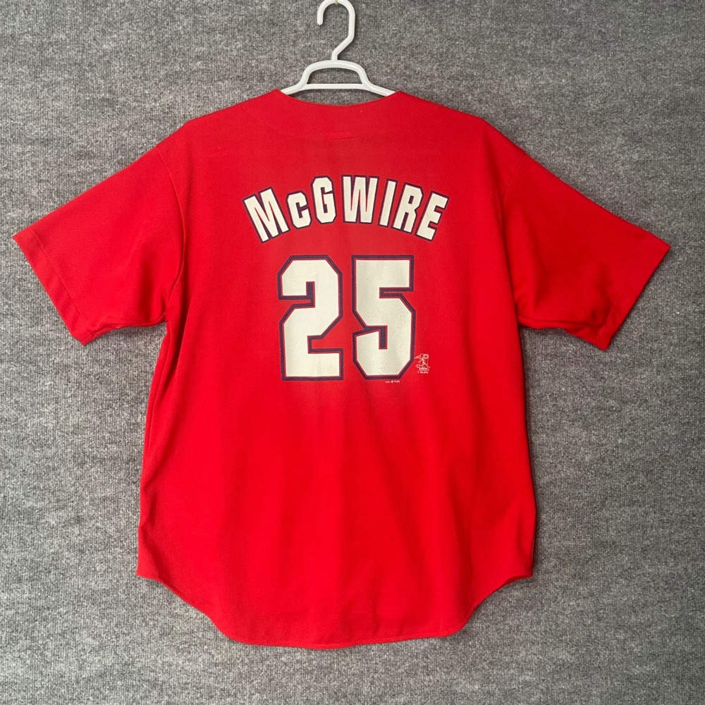 Vintage St Louis Cardinals McGwire 25 Baseball Jersey True Fan Sportswear Red XL